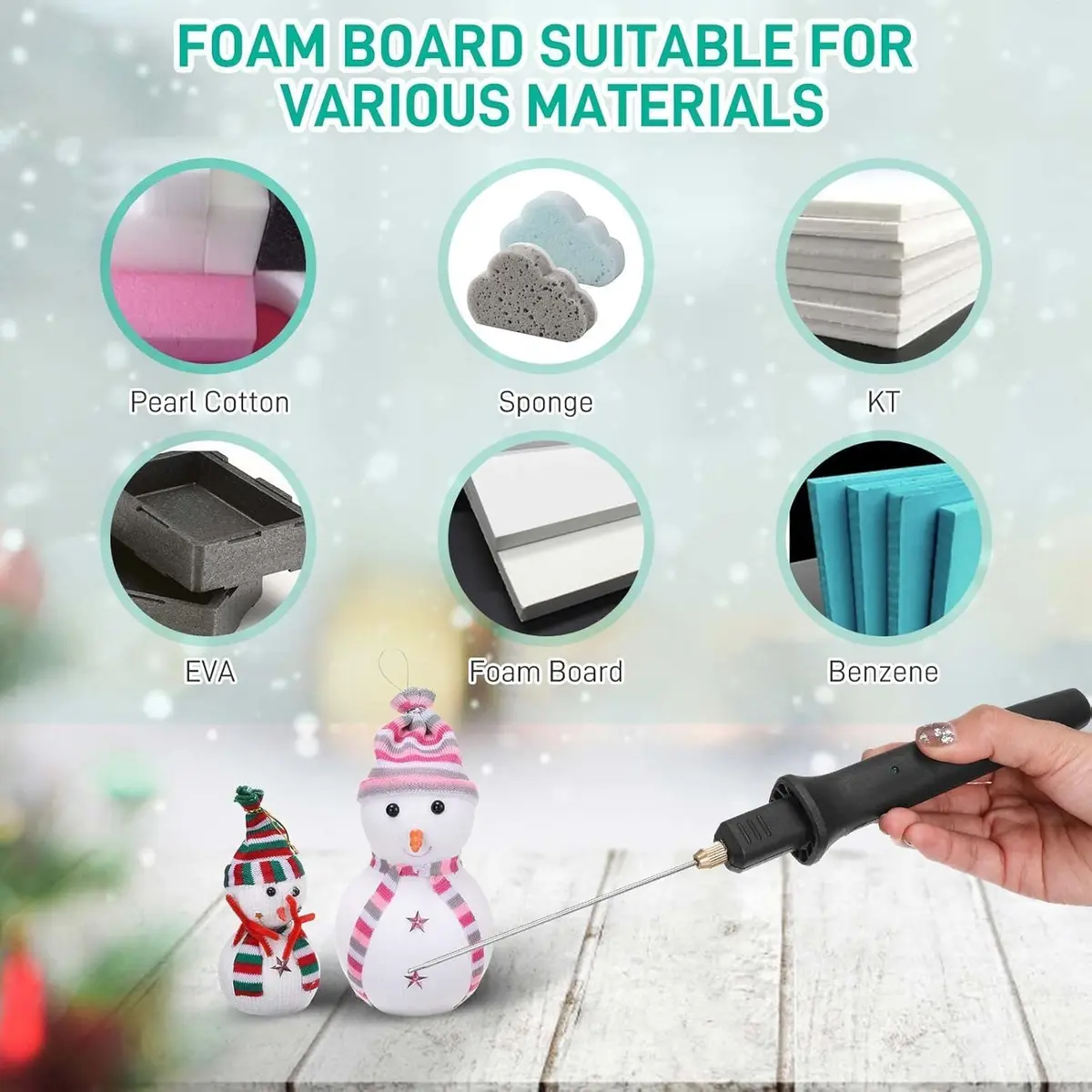 Ncepis Electric Foam Cutter Tool Kit with Digital Voltage Controller & 6 Attachments | 110-240V - view 6