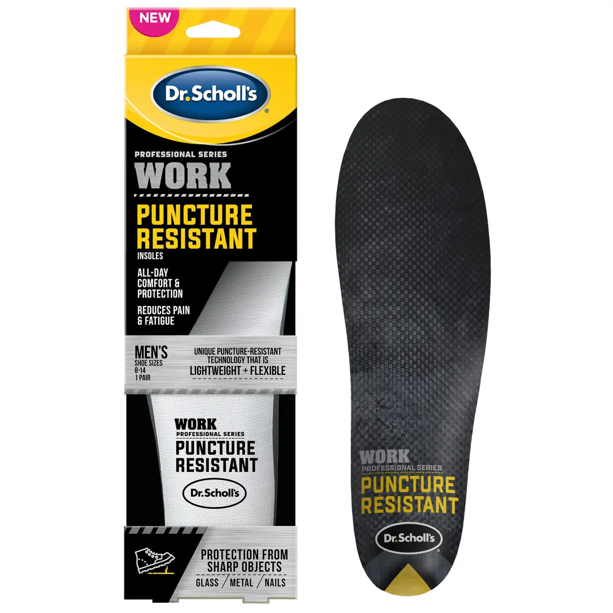 Dr. Scholl's Professional Series Work Puncture Resistant Insoles Men's 8-14 (2.27 kg / 5 lb) | OSHA & ASTM Compliant - main product image
