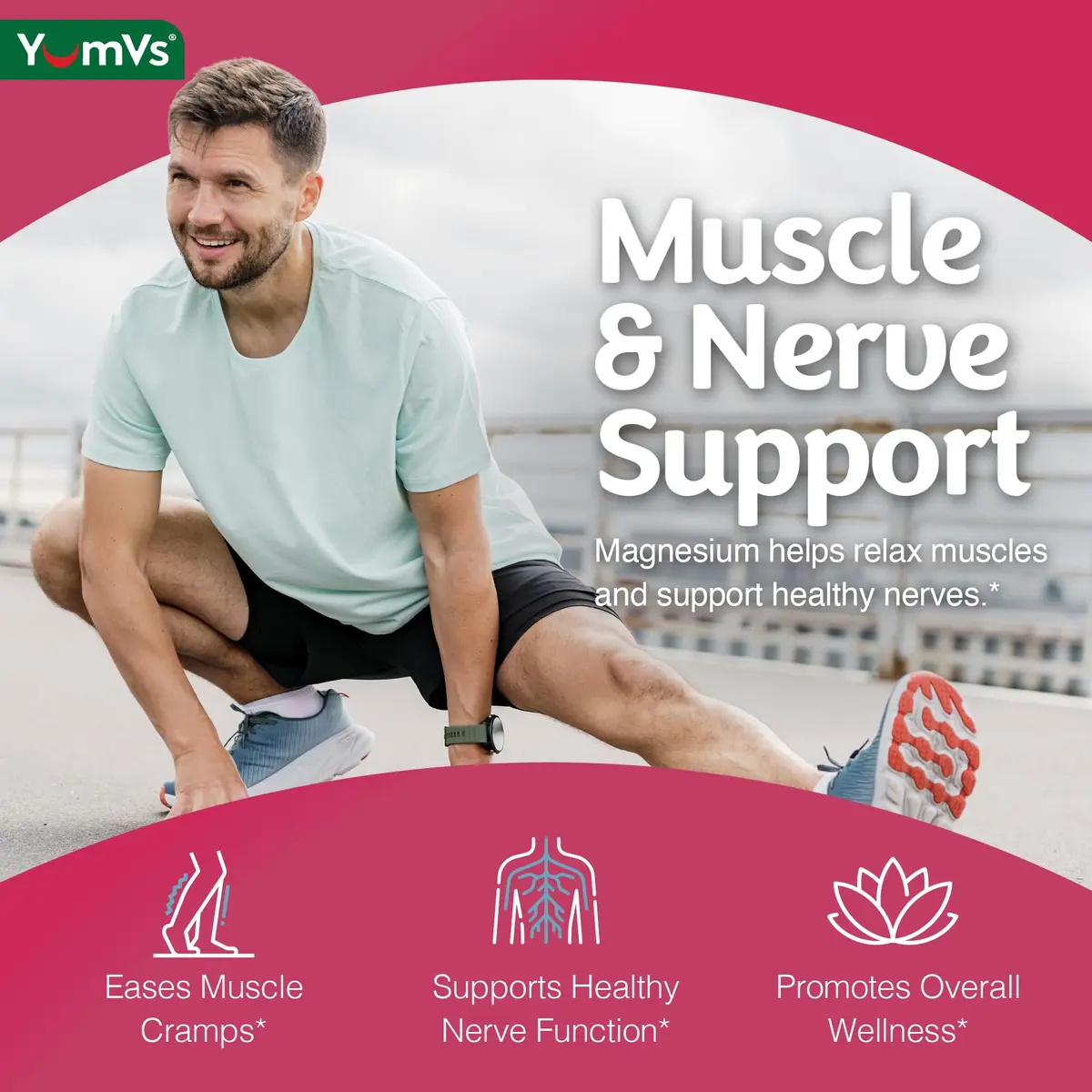 YUM-V'S Magnesium Citrate Gummies 900 mg | Raspberry Flavor, 90 Count, 2-Pack | Supports Nerve & Muscle Function - view 4