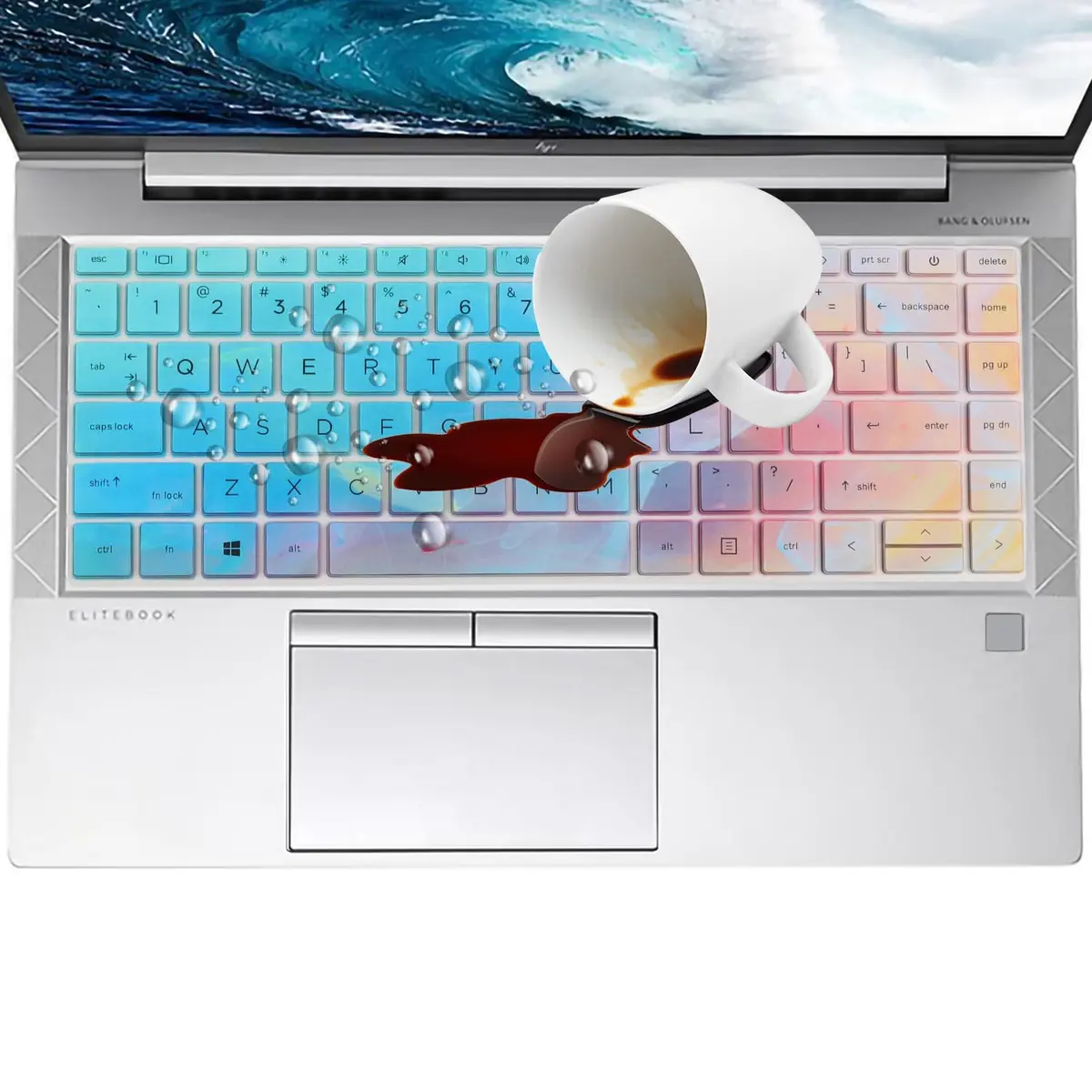 MUBUY-GOL HP EliteBook 840/845 G7/G8 14" Laptop Keyboard Cover - Colorful | Durable Silicone - view 3