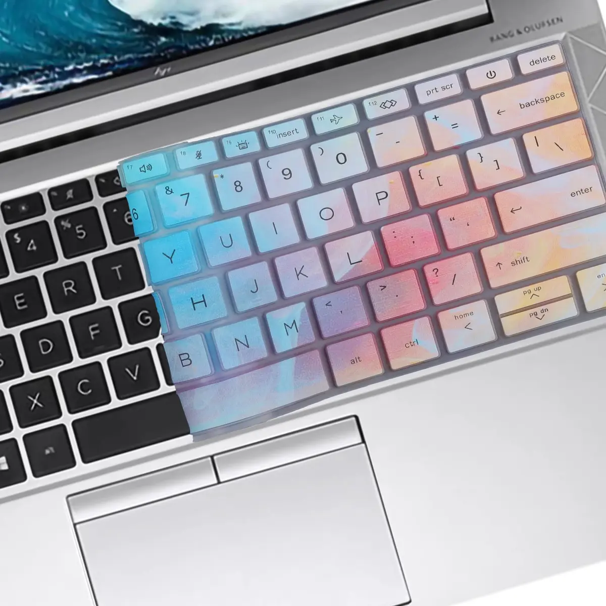 MUBUY-GOL Colorful Keyboard Skin for HP EliteBook 13.3 inch US Layout (0.3mm Thickness) - view 4