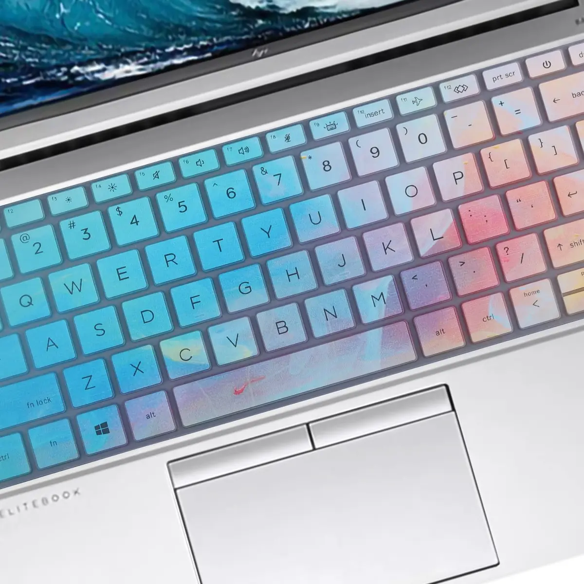 MUBUY-GOL Colorful Keyboard Skin for HP EliteBook 13.3 inch US Layout (0.3mm Thickness) - view 3