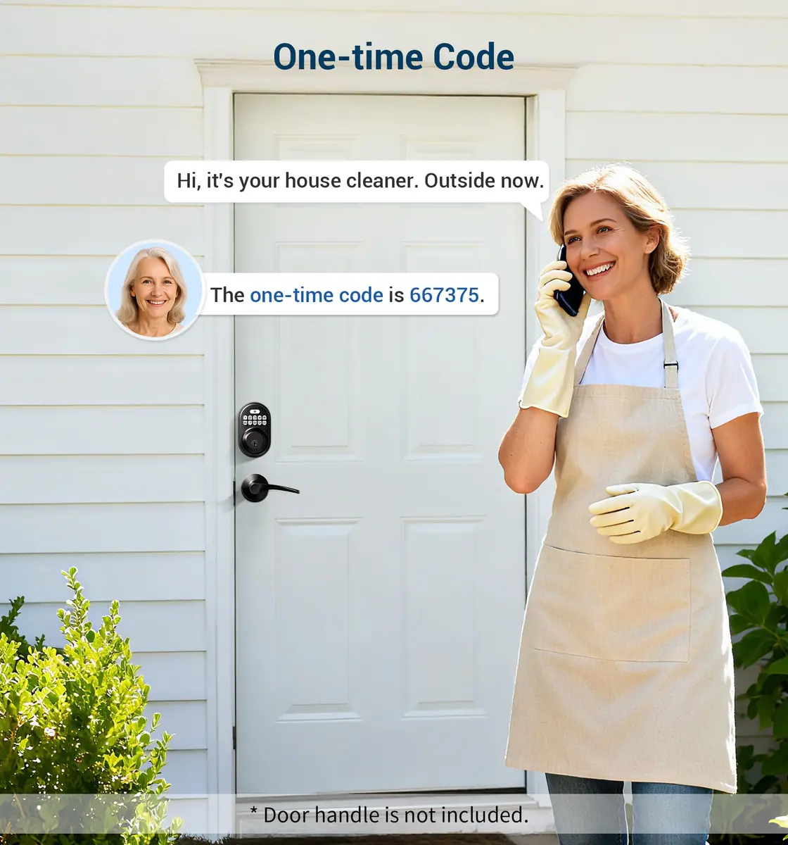Veise RZ-A Electronic Deadbolt Door Lock, Matte Black | Keyless Entry & Auto Lock - view 8