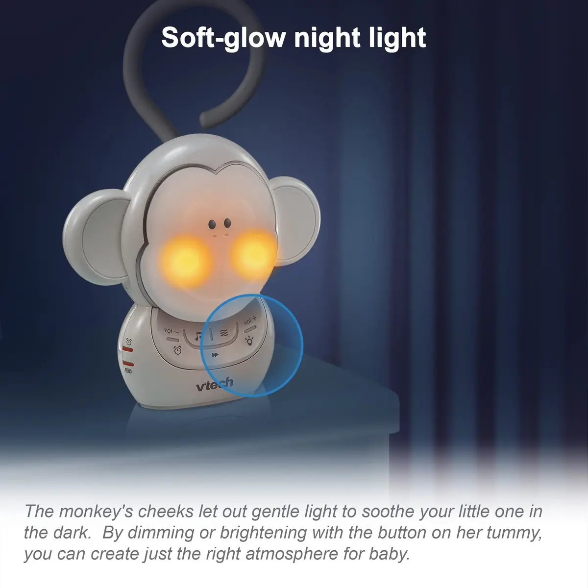 VTech DM1411 Audio Baby Monitor & Portable Soother with Night Light, 1000ft Range, 2-Way Talk, 2-Pack - view 5