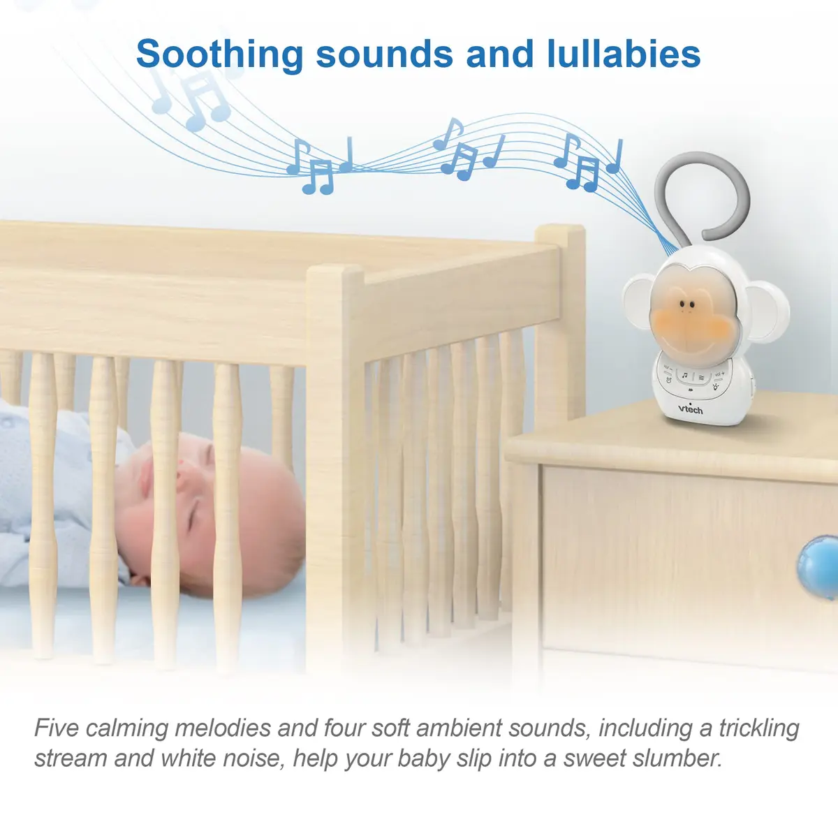 VTech DM1411 Audio Baby Monitor & Portable Soother with Night Light, 1000ft Range, 2-Way Talk, 2-Pack - view 2