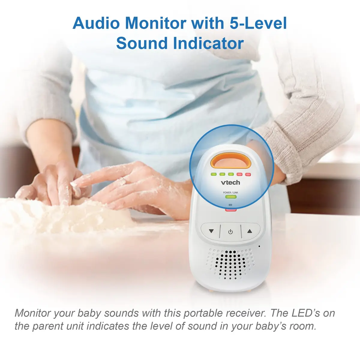 VTech DM1411 Audio Baby Monitor & Portable Soother with Night Light, 1000ft Range, 2-Way Talk, 2-Pack - view 3