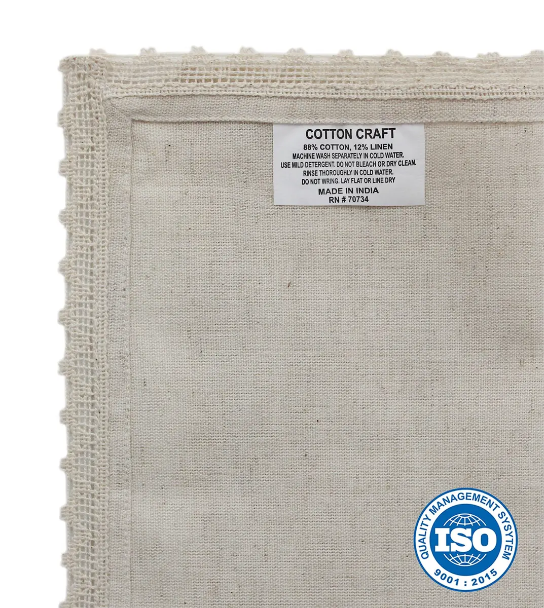 COTTON CRAFT Flax Linen Cocktail Napkins with Lace - 12 Pack Cloth Napkins | Elegant, Reusable, Eco-Friendly (70-120 chars) - view 3