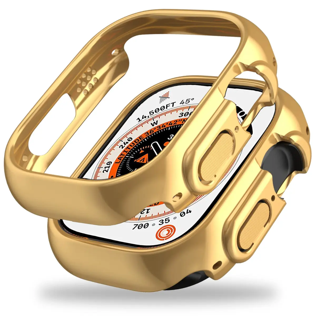 Miimall Apple Watch Ultra 49mm Case Gold | Ultra-Thin Electroplated Bumper - main product image