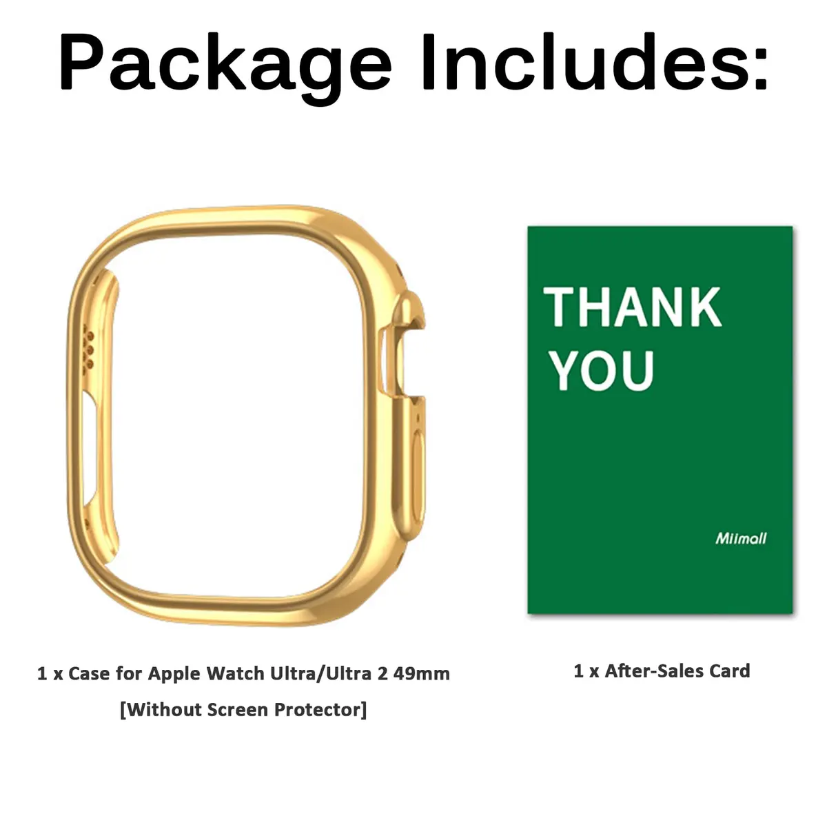 Miimall Apple Watch Ultra 49mm Case Gold | Ultra-Thin Electroplated Bumper - view 8