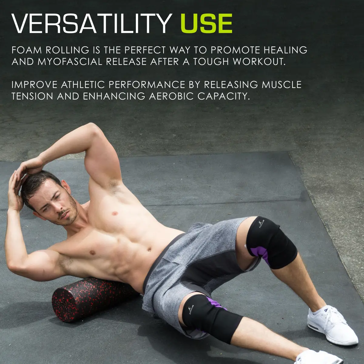 ProsourceFit High Density Foam Roller 18 inch (46 cm) | Firm Full Body Athletic Massage Tool for Muscle Recovery - view 5
