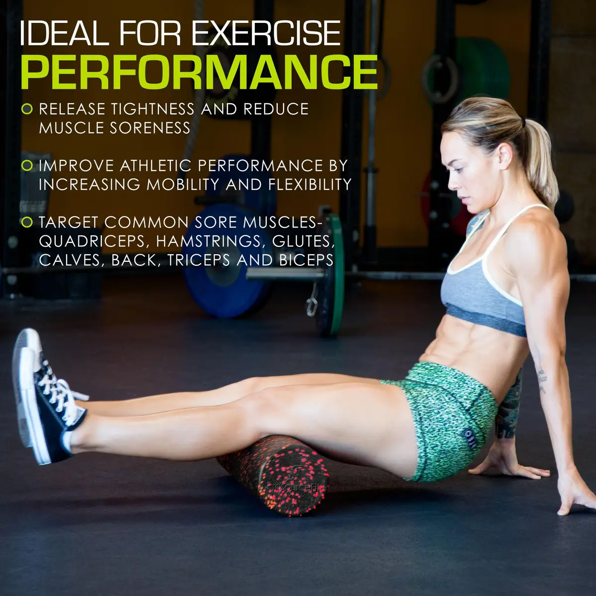 ProsourceFit High Density Foam Roller 18 inch (46 cm) | Firm Full Body Athletic Massage Tool for Muscle Recovery - view 6