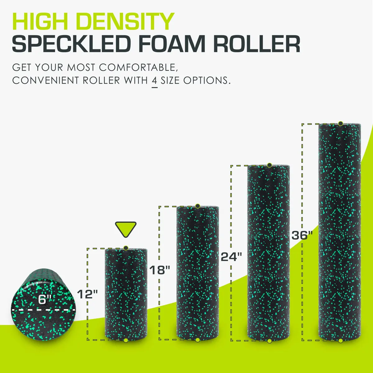 ProsourceFit High Density Foam Roller 12 x 6 inches | Firm Full Body Athletic Massage Tool for Muscle Recovery - view 2