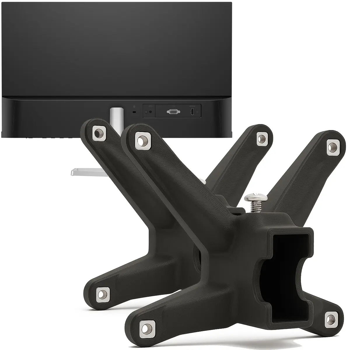 3IDEE VESA Mount Adapter for HP Monitors 75x75 | Easy Installation, 2-Pack - main product image
