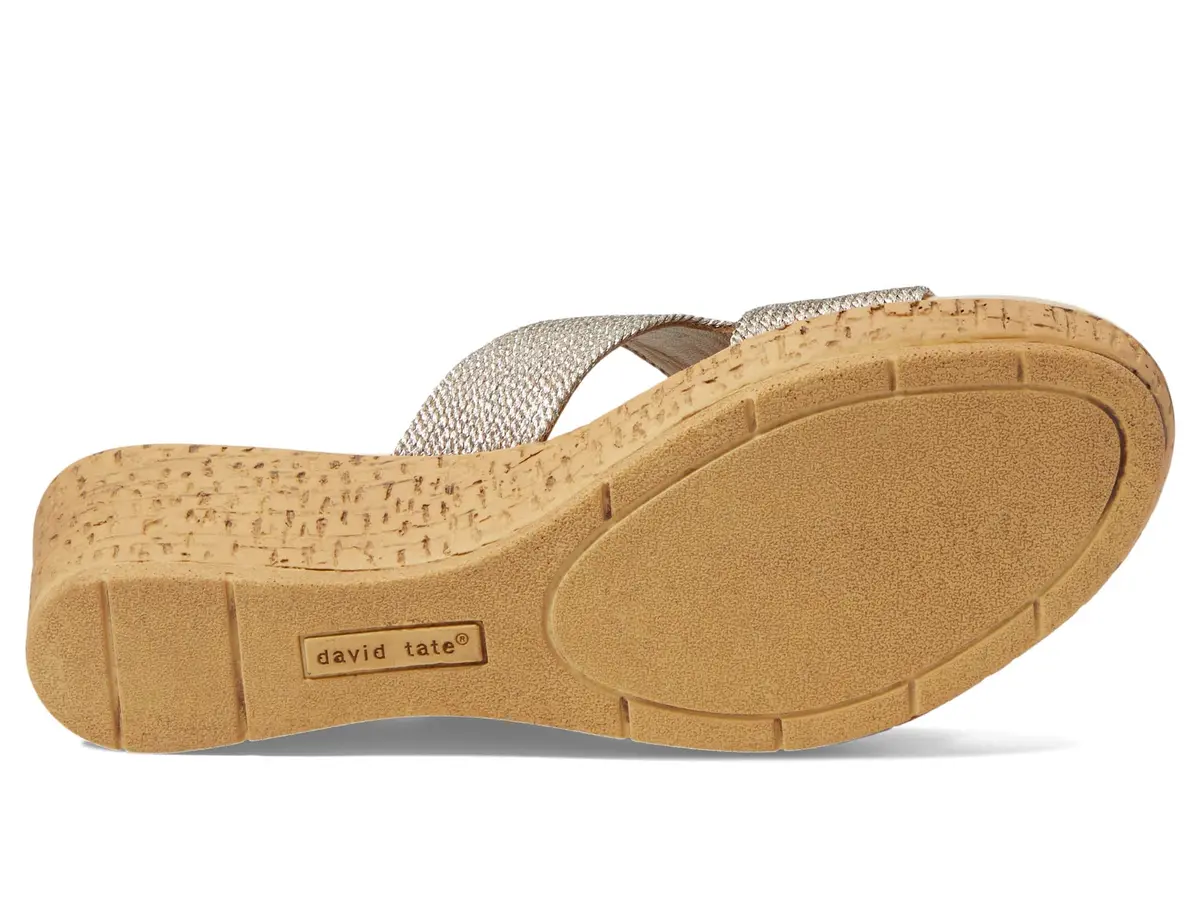 David Tate Vibe Wedge Heel 2.25in | Wheat Rayon Formal Sandal (70-120c) - view 5