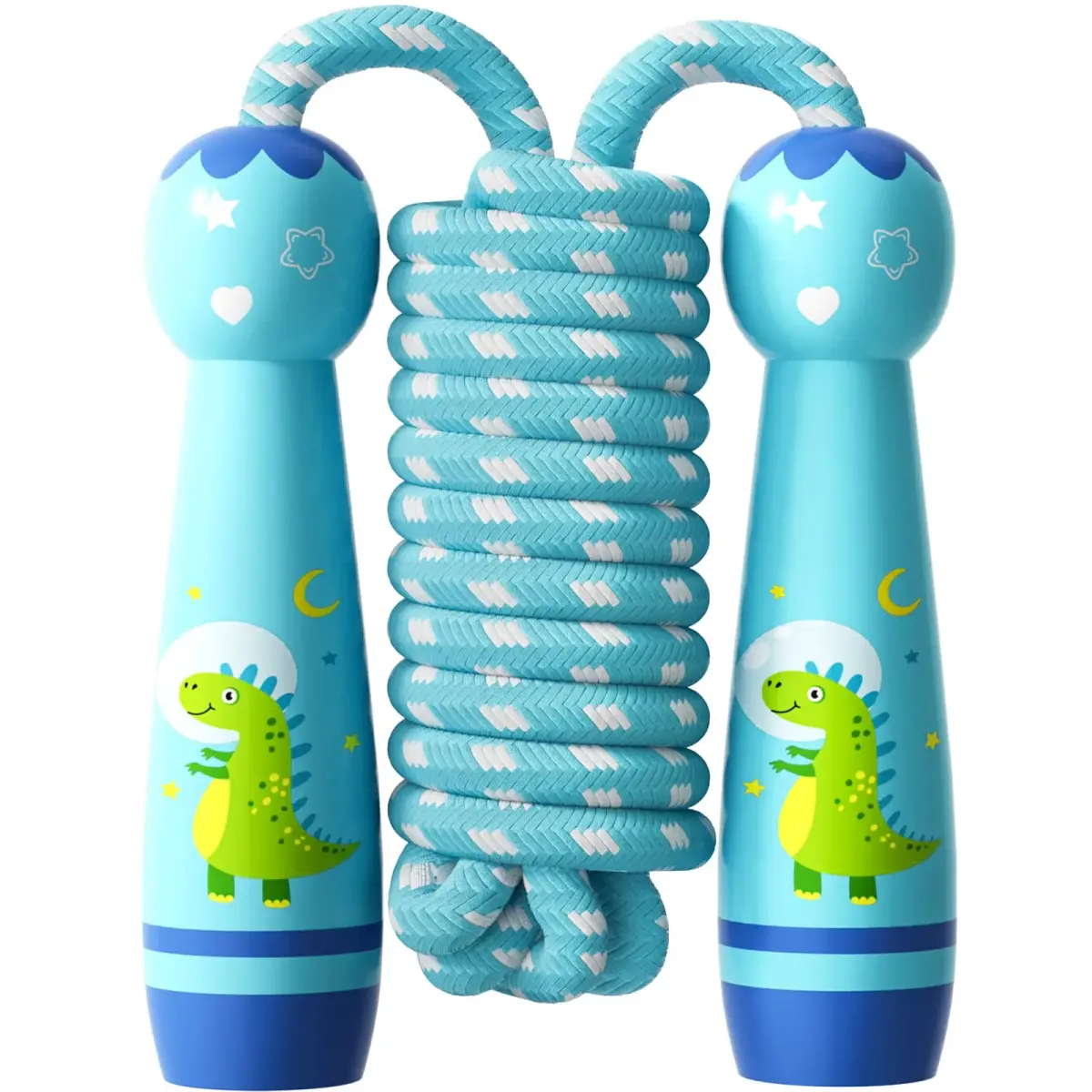 JGM Adjustable Cotton Jump Rope with Wooden Handle | 305 cm (10 ft) Length - main product image