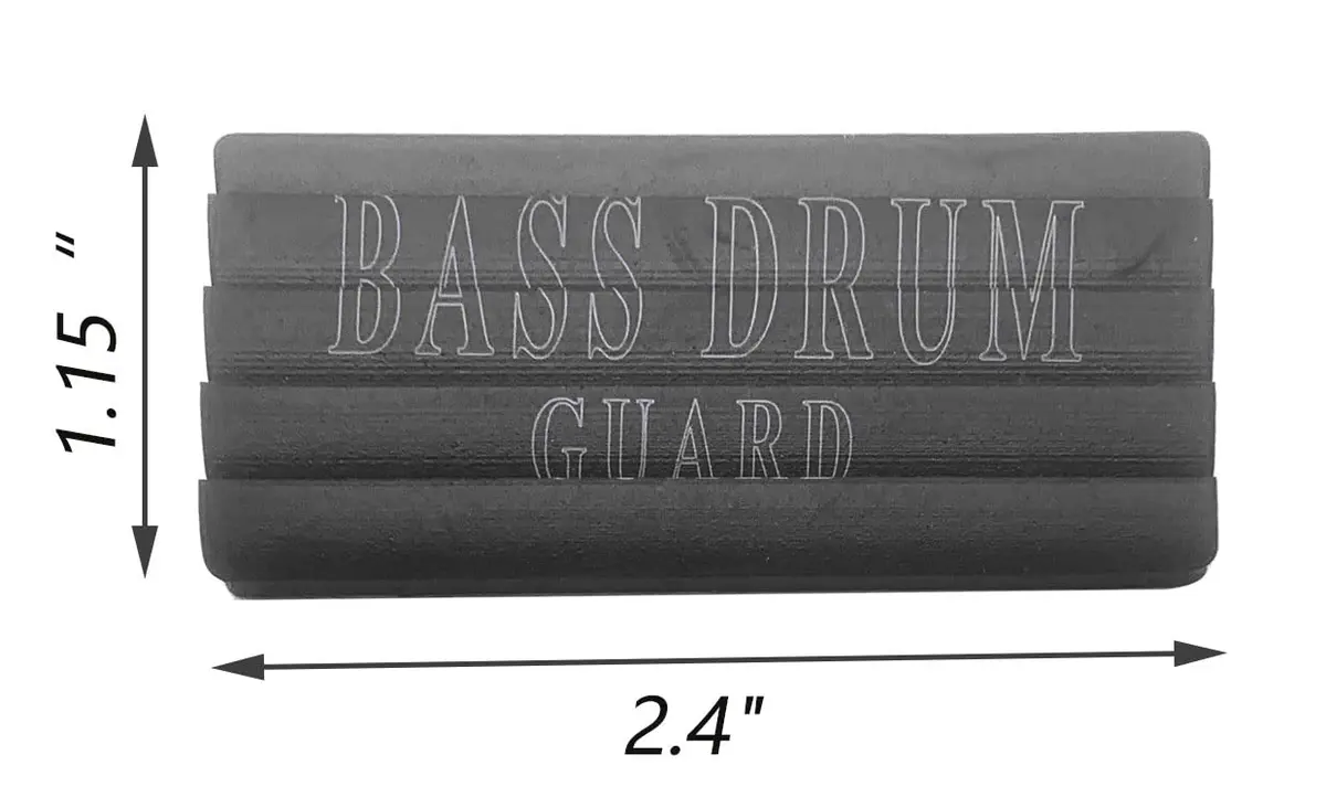 TUOREN 4 Pack Rubber Hoop Guard for Bass Drums | Protects Metal Hoops, Easy Install, Black - view 3