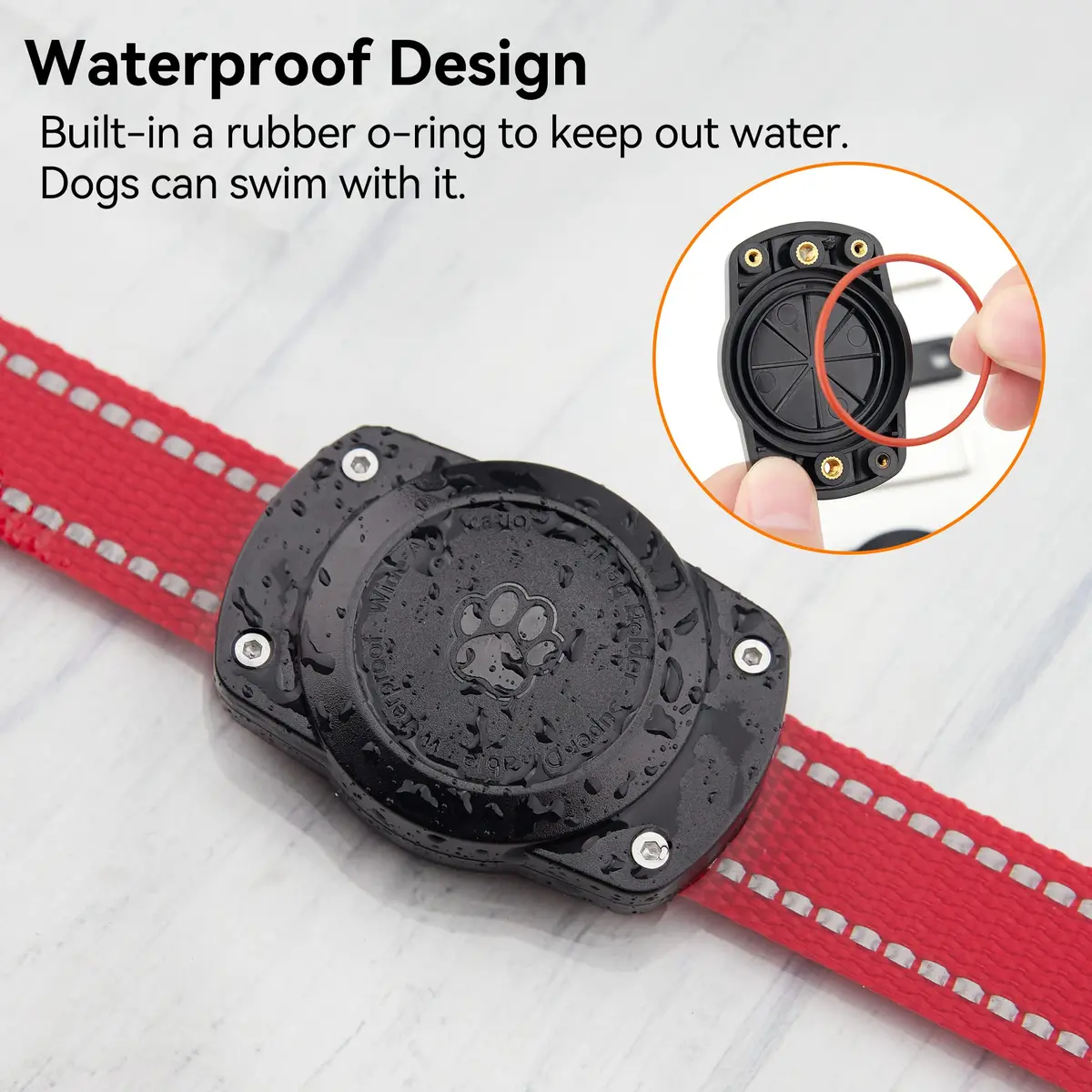 CITYWAY Ultra-Secure Airtag Dog Collar Holder 2 Pack Black | IPX8 Waterproof & Unbreakable - view 3
