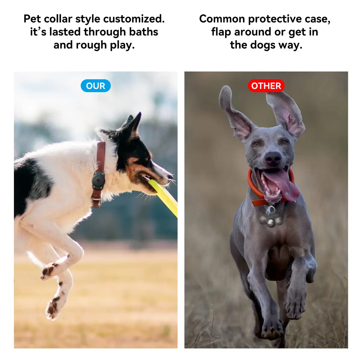 CITYWAY Ultra-Secure Airtag Dog Collar Holder 2 Pack Black | IPX8 Waterproof & Unbreakable - view 4
