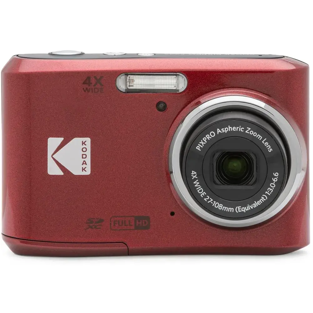 Kodak PIXPRO FZ45RD Digital Camera Red Bundle with 64GB SD Card | 16MP Compact Camera with 4x Optical Zoom & 1080p FHD Video - view 3