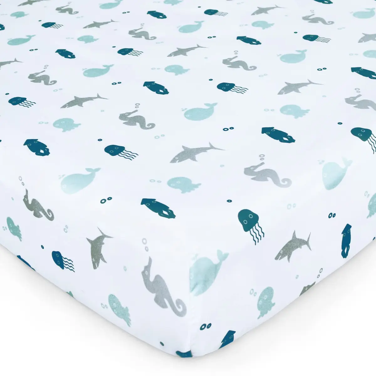 SPRINGSPIRIT Crib Sheets for Boys or Girls 2-Pack, Fitted Crib Sheet 52'' x 28'' (132cm x 71cm) | Soft Breathable Polyester - view 3