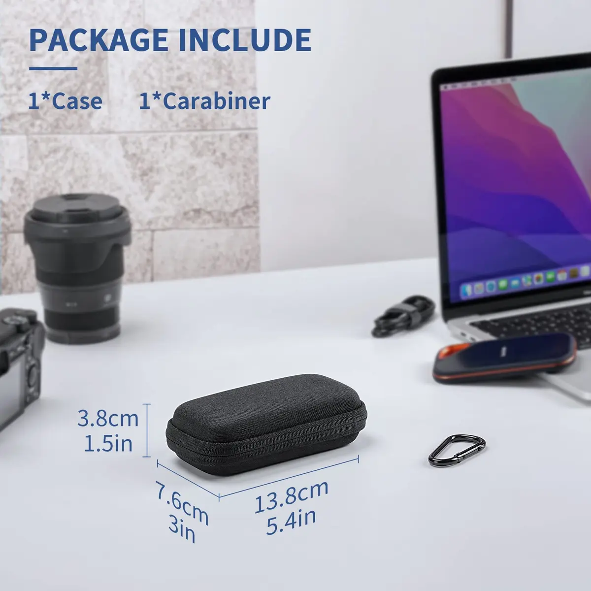 Yinke Hard Case for SanDisk Extreme Pro/SanDisk Extreme Portable External SSD 500GB 1TB 2TB | Shockproof Waterproof Dustproof - view 4