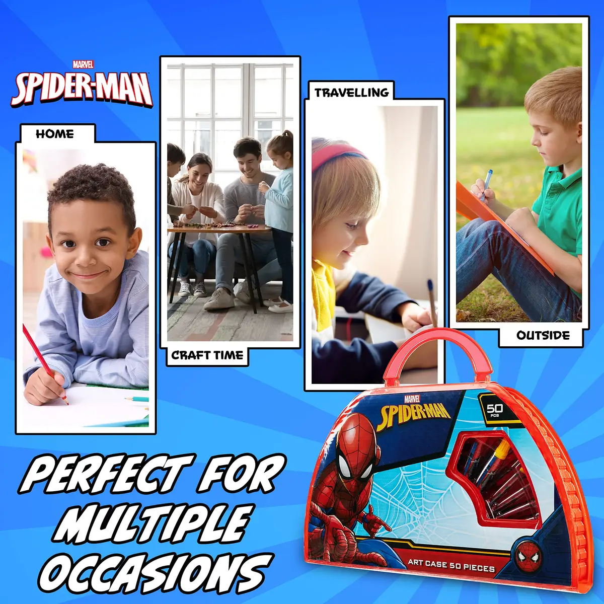 Marvel Kids Art Set for Boys 40+ Pieces | Creative Drawing & Painting Kit for Children - view 5