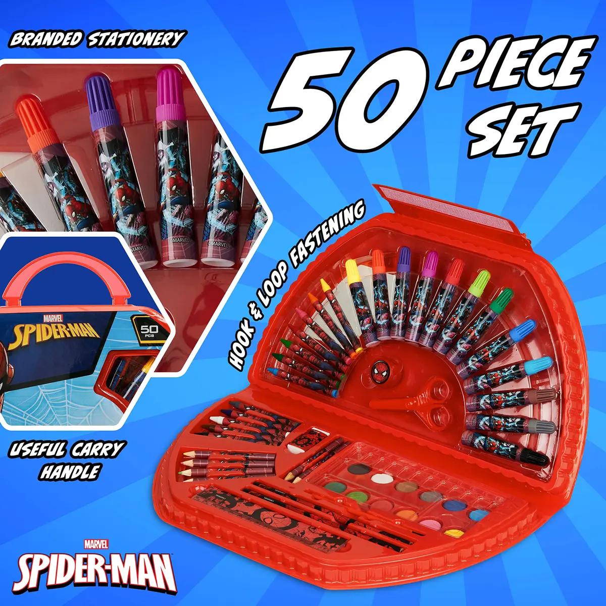 Marvel Kids Art Set for Boys 40+ Pieces | Creative Drawing & Painting Kit for Children - view 4