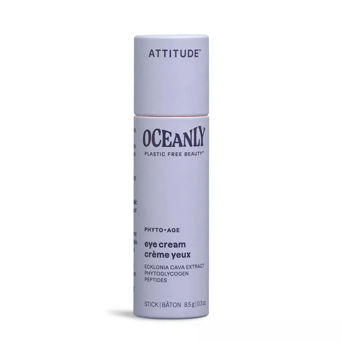 ATTITUDE Oceanly Eye Cream Stick, EWG Verified, Plastic-free, Vegan, Unscented 8.5ml (0.3 Ounce) | Smooths Fine Lines - main product image