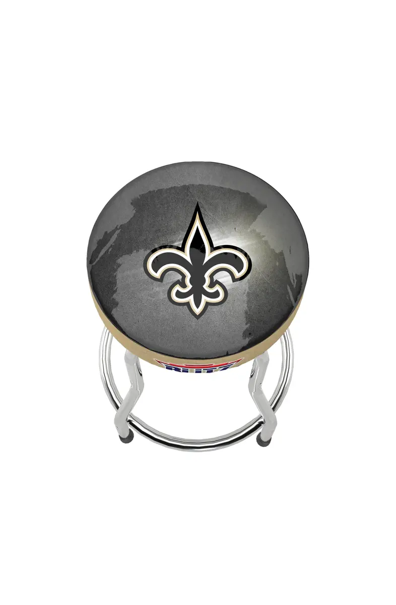 ARCADE1UP NFL Blitz Pub Stool (New Orleans Saints) Adjustable | Licensed Fan Seat, Chrome Frame, 19x13.5x29.5 inches - main product image
