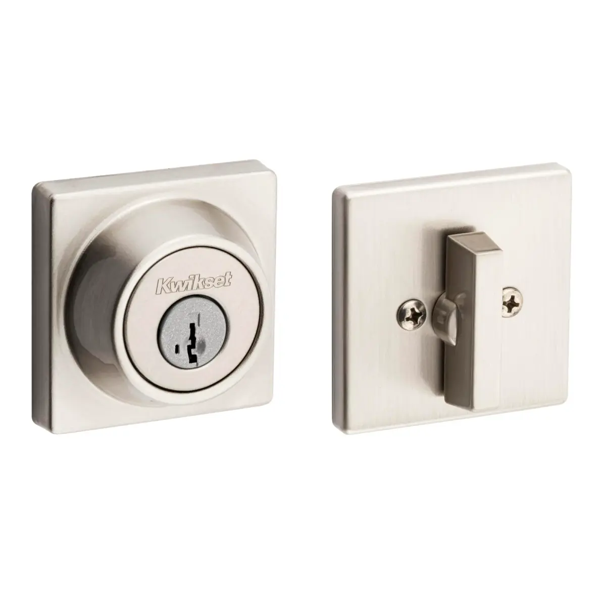 Kwikset 660 Satin Nickel Single Cylinder Deadbolt with SmartKey Lock - main product image