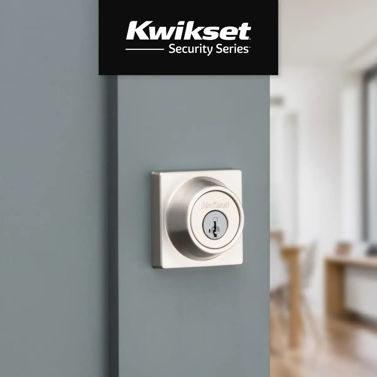 Kwikset 660 Satin Nickel Single Cylinder Deadbolt with SmartKey Lock - view 2