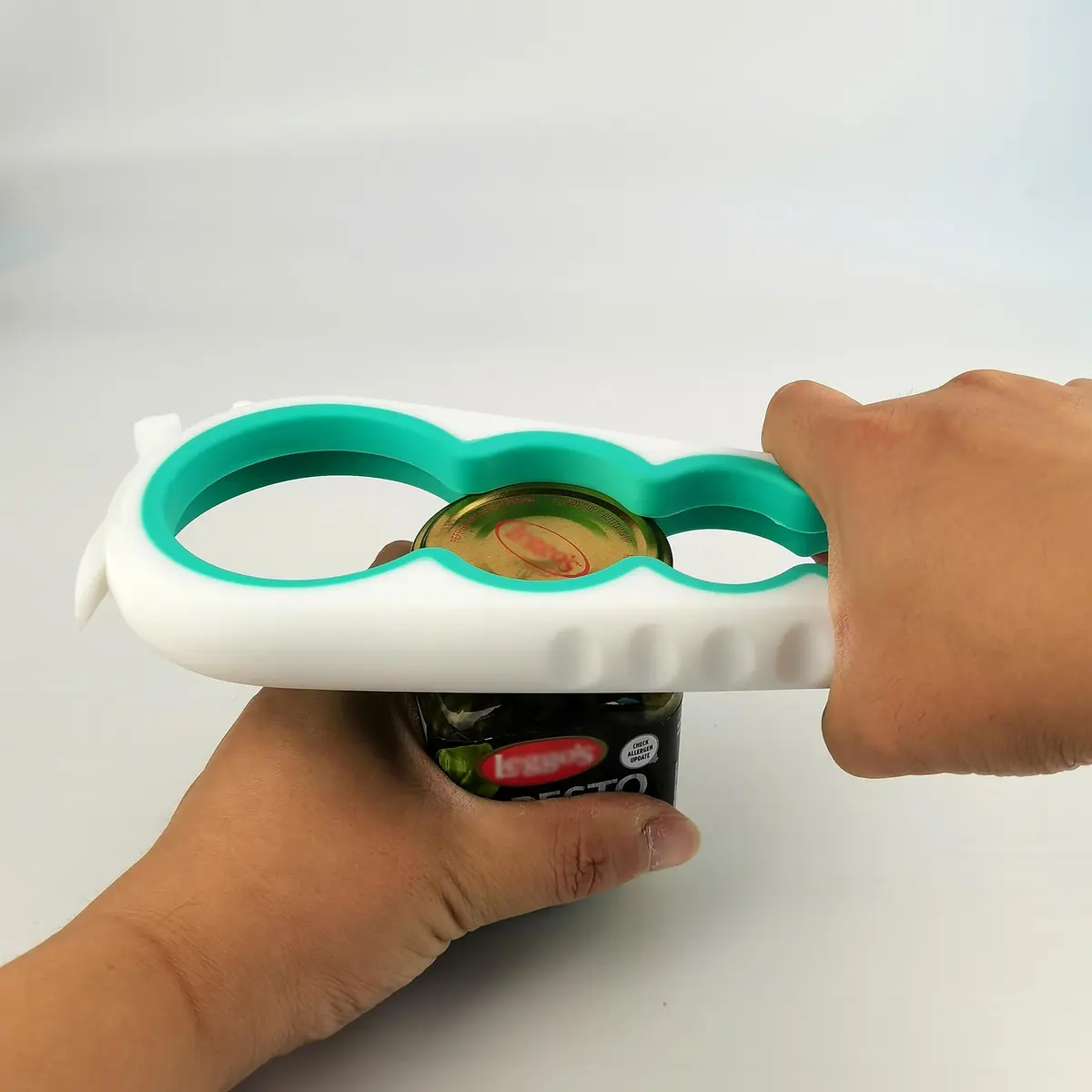 Otstar Jar Opener Bottle & Can Opener for Weak Hands | Effortless Lid Removal (White & Cyan) - view 2