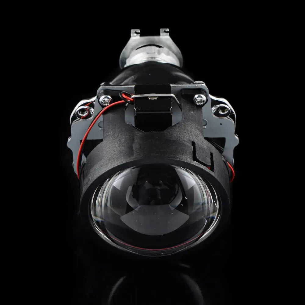 Astra Depot 2.5 inch H1 Bi-Xenon Front Lamp Projector Lens | Chrome Housing, Clear Lens, 2 Pack - view 6