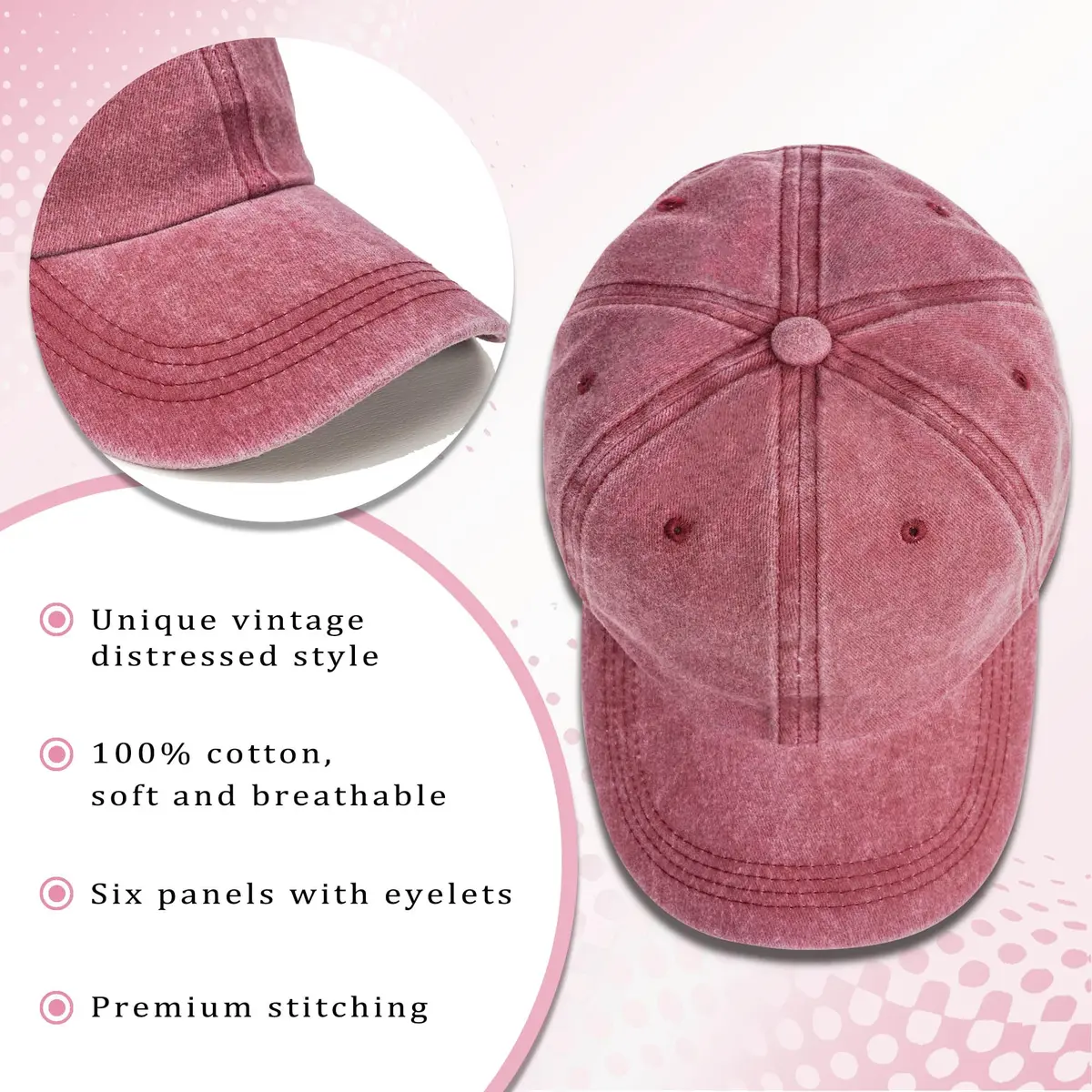 IORTY RTTY Retirement Hat Not My Problem Anymore Baseball Cap Red | Embroidered Denim, Adjustable, Unisex - view 5