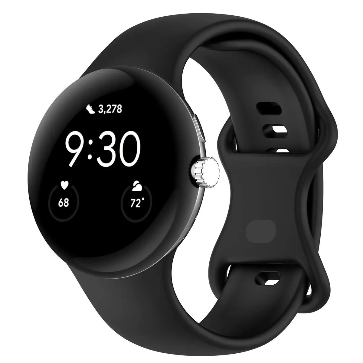 Eiavike Silicone Band Compatible with Google Pixel Watch 41mm | Breathable, Soft, Durable Replacement Strap - main product image
