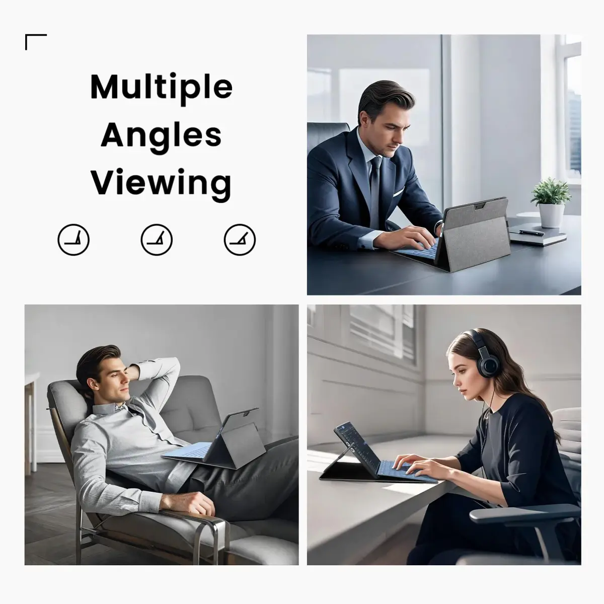 Omnpak Case for 13-inch Surface Pro 11/10/9 | Multi-Angle Stand & Stylus Holder - view 4