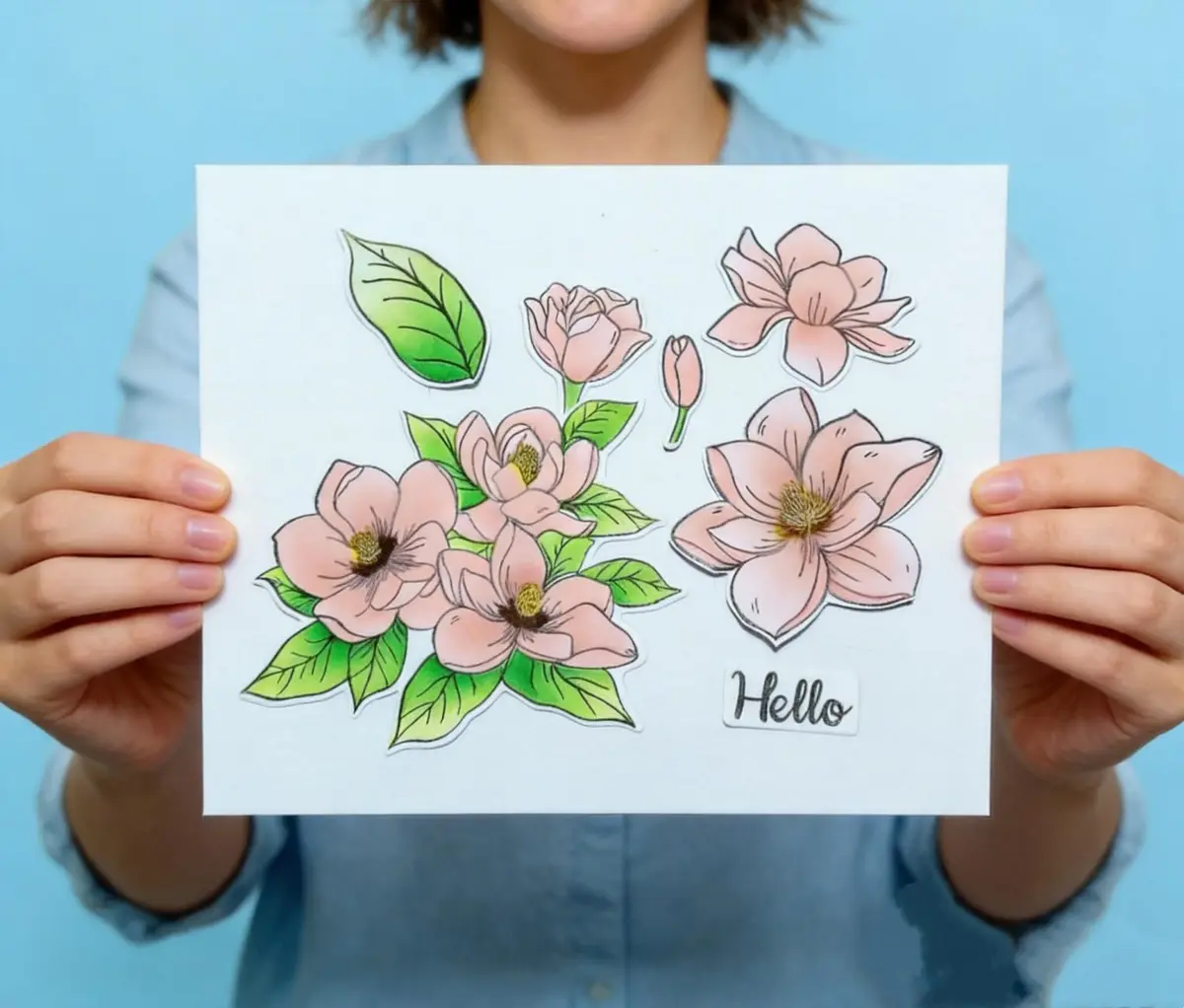 ORIGACH Realistic Magnolia Stamps & Dies & Layering Coloring Stencil Set | Scrapbooking & Card Making (70-120 chars) - view 6