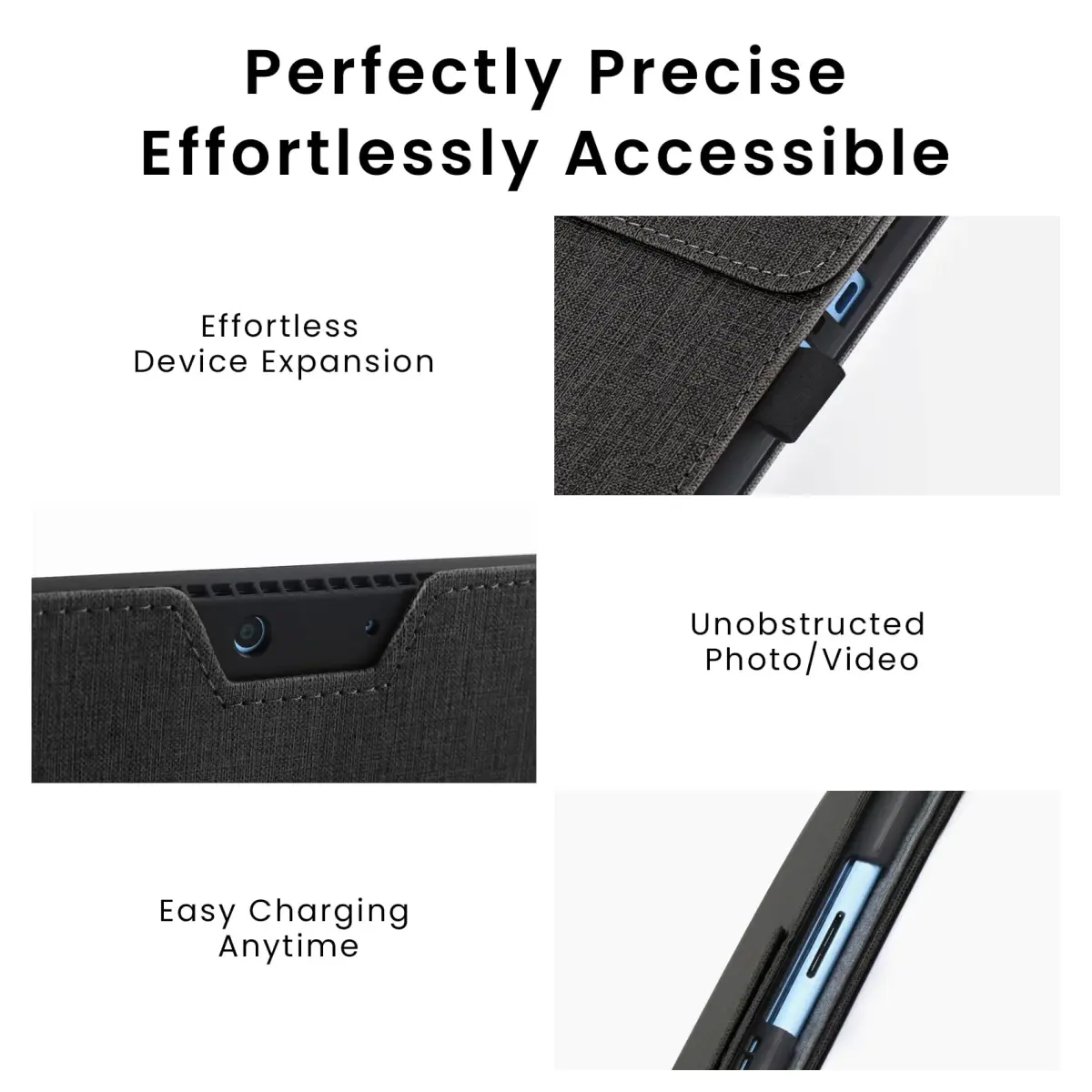 Omnpak Black Case for 13-inch Surface Pro 11/10/9 | Protective Cover with Stand & Stylus Holder - view 8