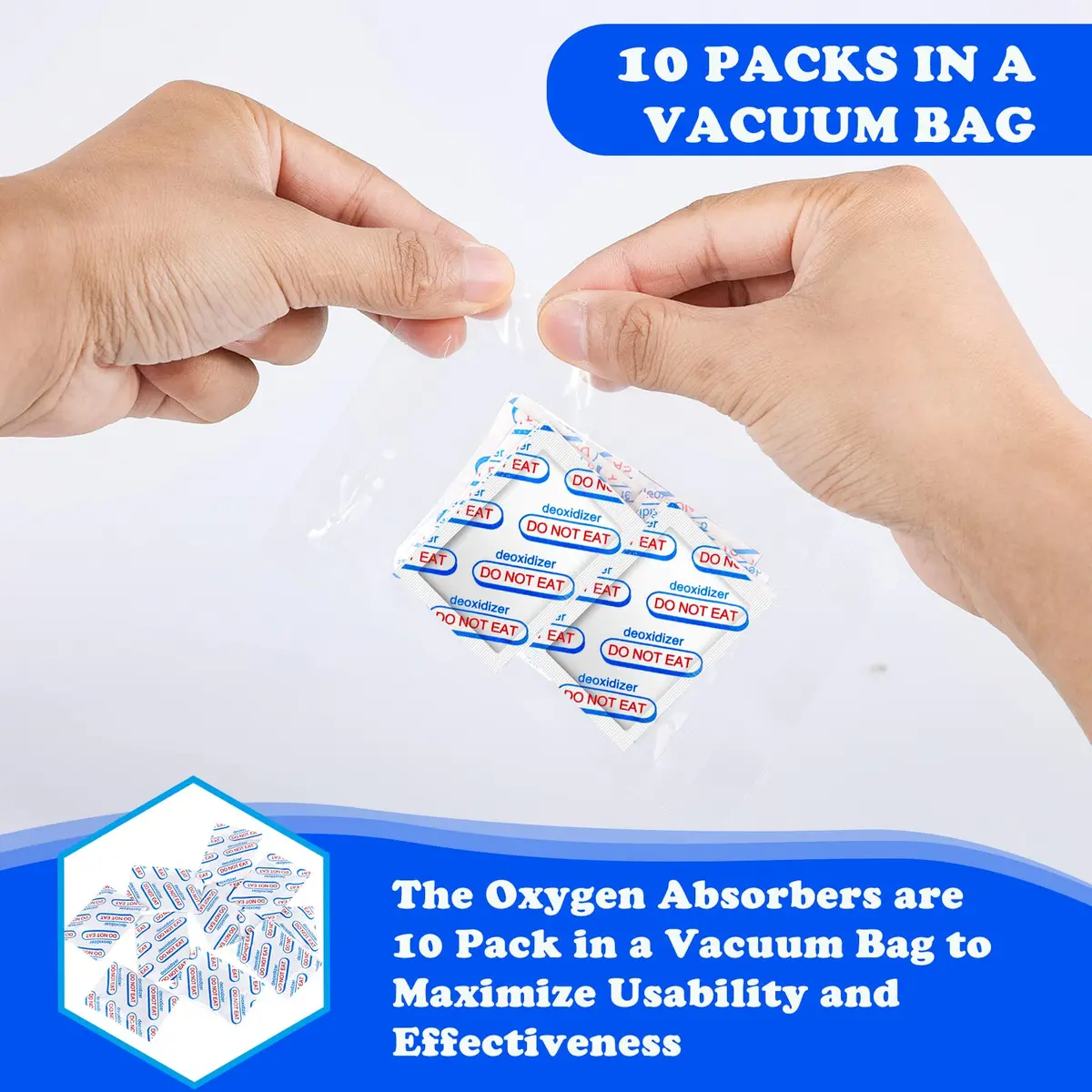 QHOWYAL 300CC Food Grade Oxygen Absorbers | Long-Term Food Storage Solution (70-120 chars) - view 5