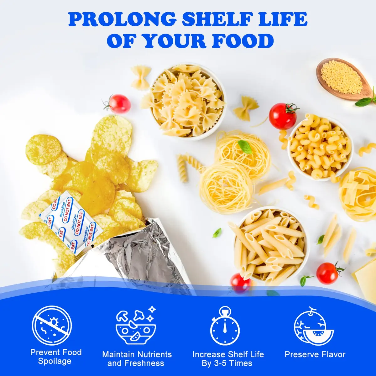 QHOWYAL 300CC Food Grade Oxygen Absorbers | Long-Term Food Storage Solution (70-120 chars) - view 2