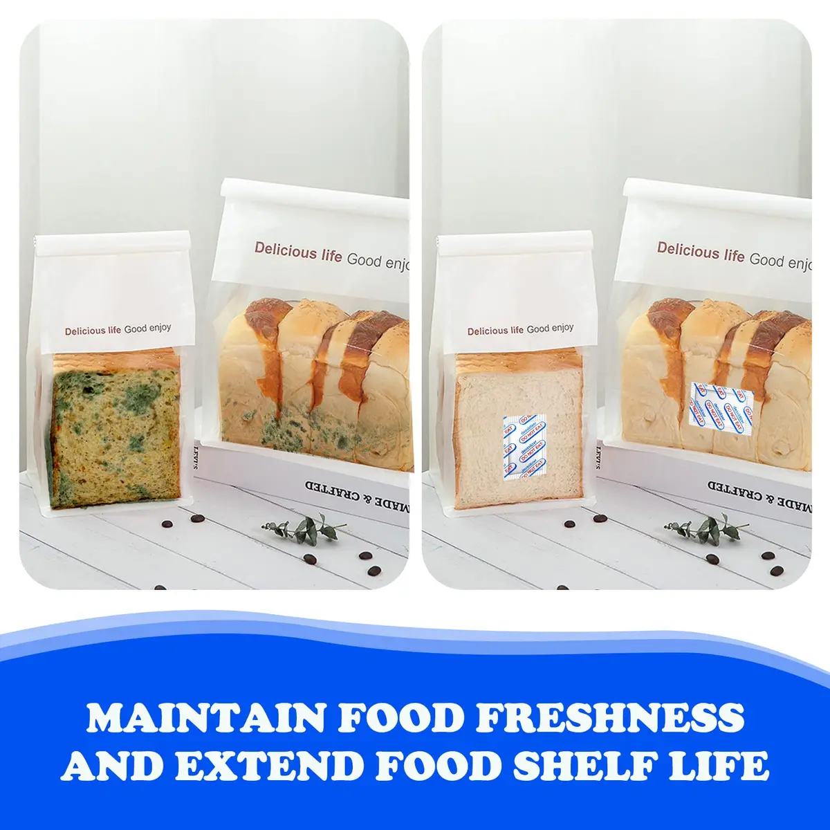 QHOWYAL 300CC Food Grade Oxygen Absorbers | Long-Term Food Storage Solution (70-120 chars) - view 3