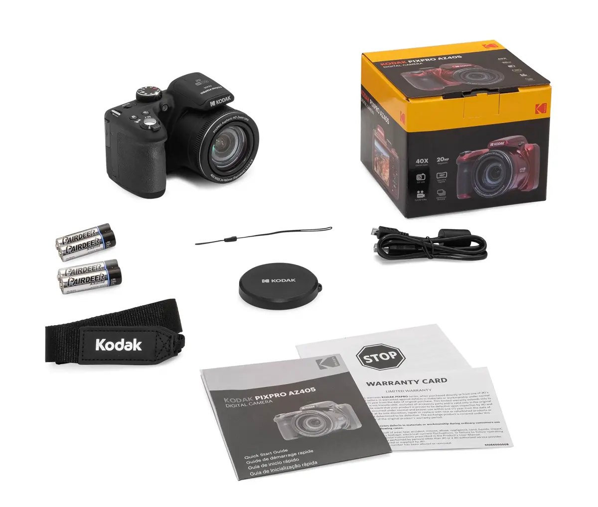 KODAK PIXPRO AZ405 Digital Camera 20MP 40x Optical Zoom 24mm Wide Angle Black | 1080p HD Video, AA Battery Powered - view 9