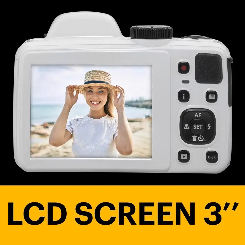 KODAK PIXPRO AZ405 20MP Digital Camera, 40x Optical Zoom, 24mm Wide Angle, 1080p HD Video, White | Travel-Ready Bridge Camera - view 5