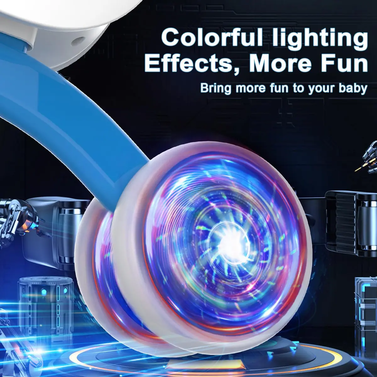 Gamfeiny Colorful Lighting Baby Balance Bike | 10-36 Months Toddler First Riding Toy - view 3