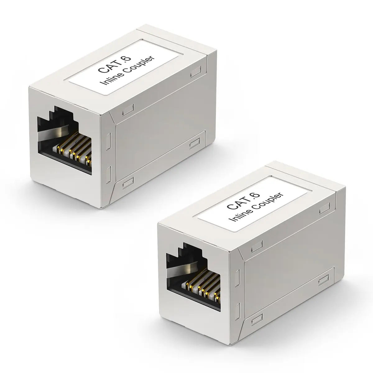 VCELINK RJ45 Shielded Coupler, CAT6 Ethernet Extender, 2-Pack | 1Gbps High-Speed Transmission - main product image