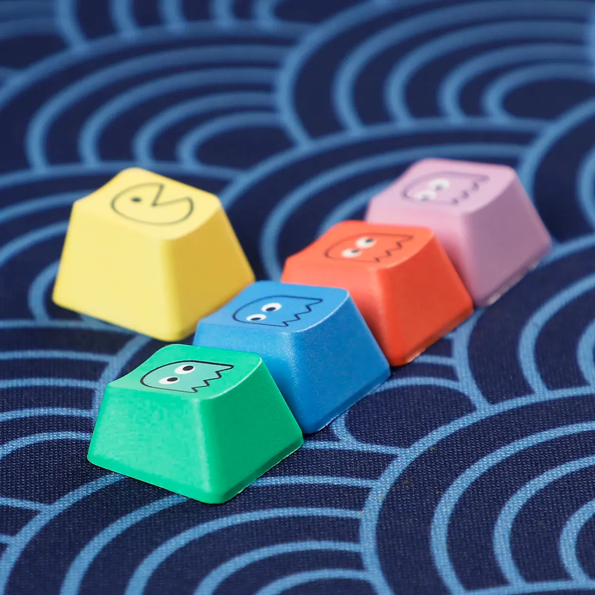 Mechkeeb OEM Pac-man 5 Keys PBT Keycaps | Retro Rainbow Dye-Sublimation for MX Mechanical Keyboards - view 7