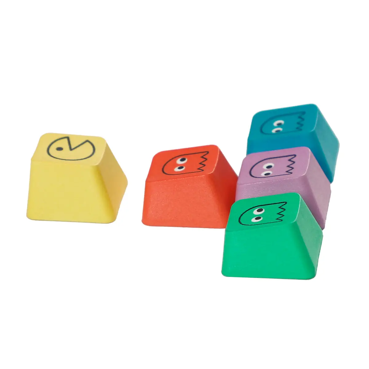 Mechkeeb OEM Pac-man 5 Keys PBT Keycaps | Retro Rainbow Dye-Sublimation for MX Mechanical Keyboards - view 9