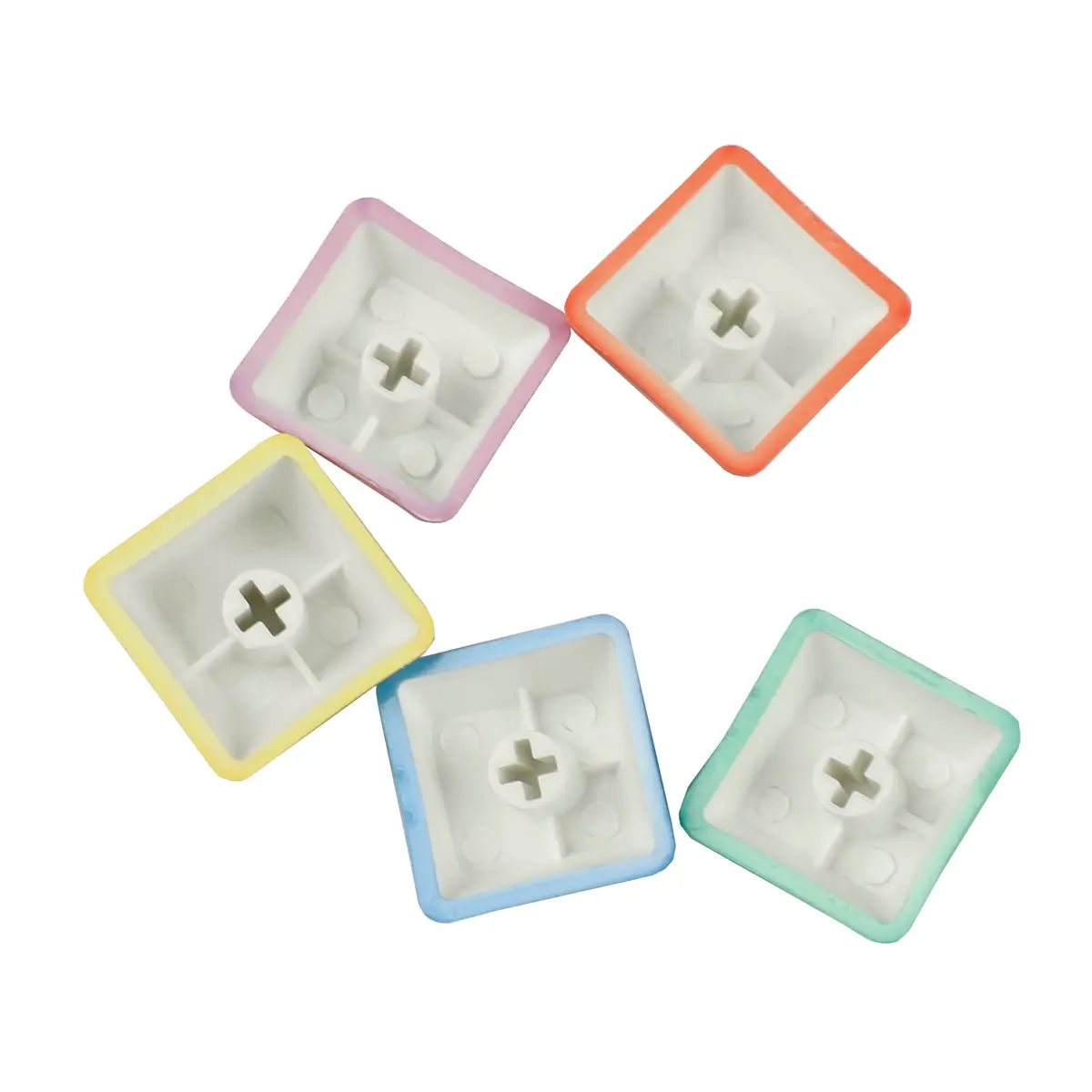 Mechkeeb OEM Pac-man 5 Keys PBT Keycaps | Retro Rainbow Dye-Sublimation for MX Mechanical Keyboards - view 2