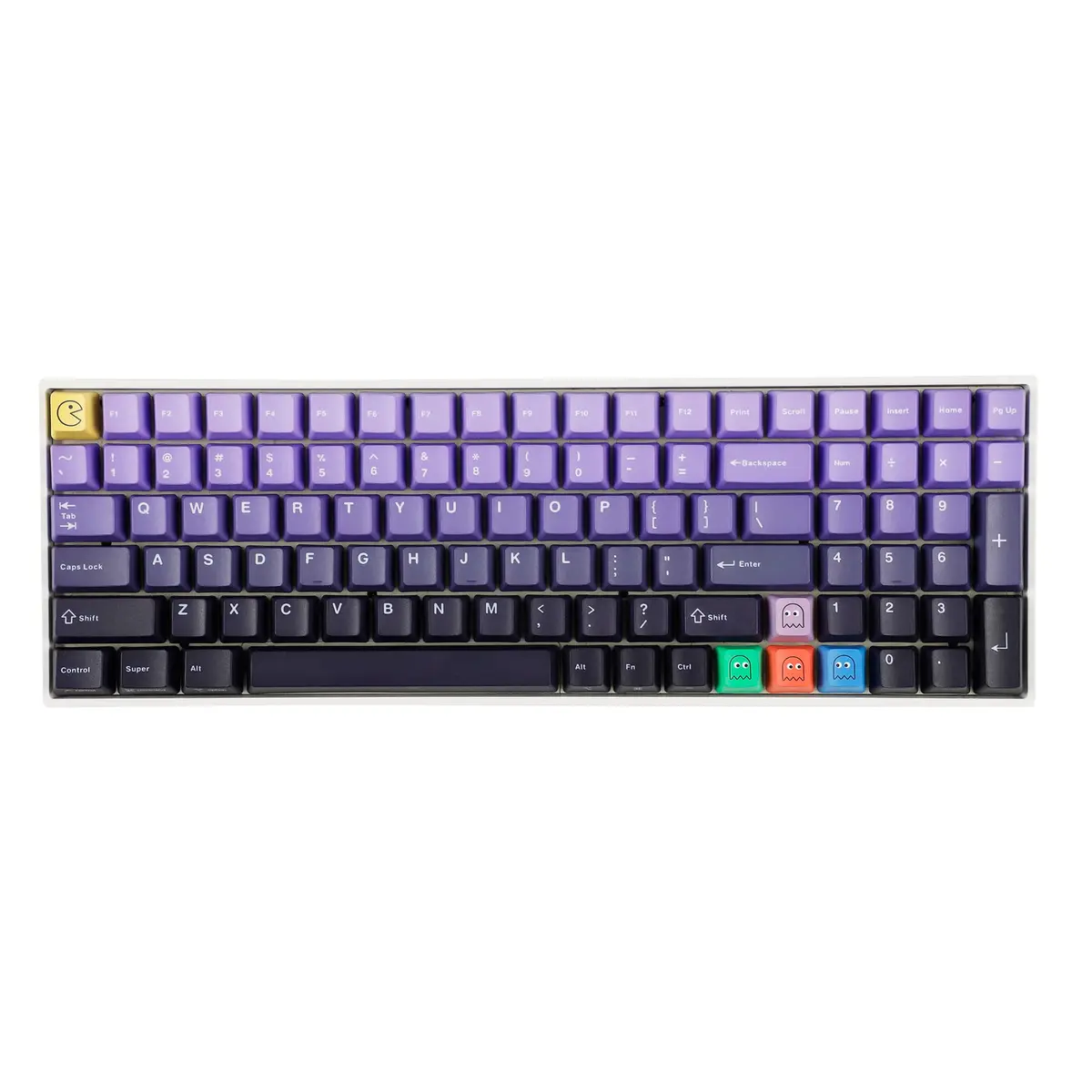 Mechkeeb OEM Pac-man 5 Keys PBT Keycaps | Retro Rainbow Dye-Sublimation for MX Mechanical Keyboards - view 3