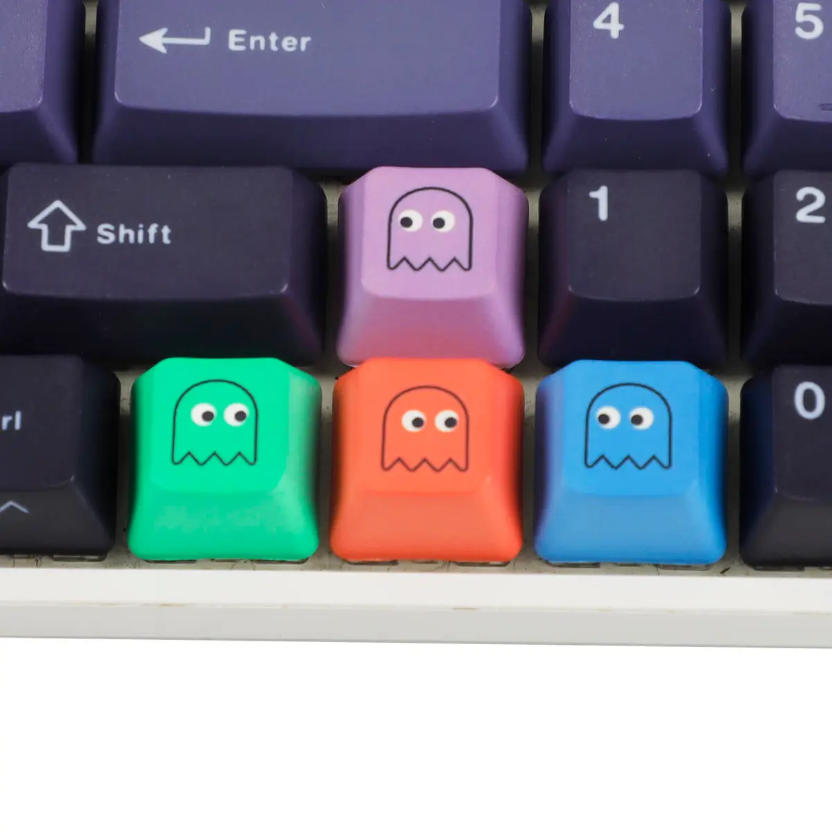 Mechkeeb OEM Pac-man 5 Keys PBT Keycaps | Retro Rainbow Dye-Sublimation for MX Mechanical Keyboards - view 4